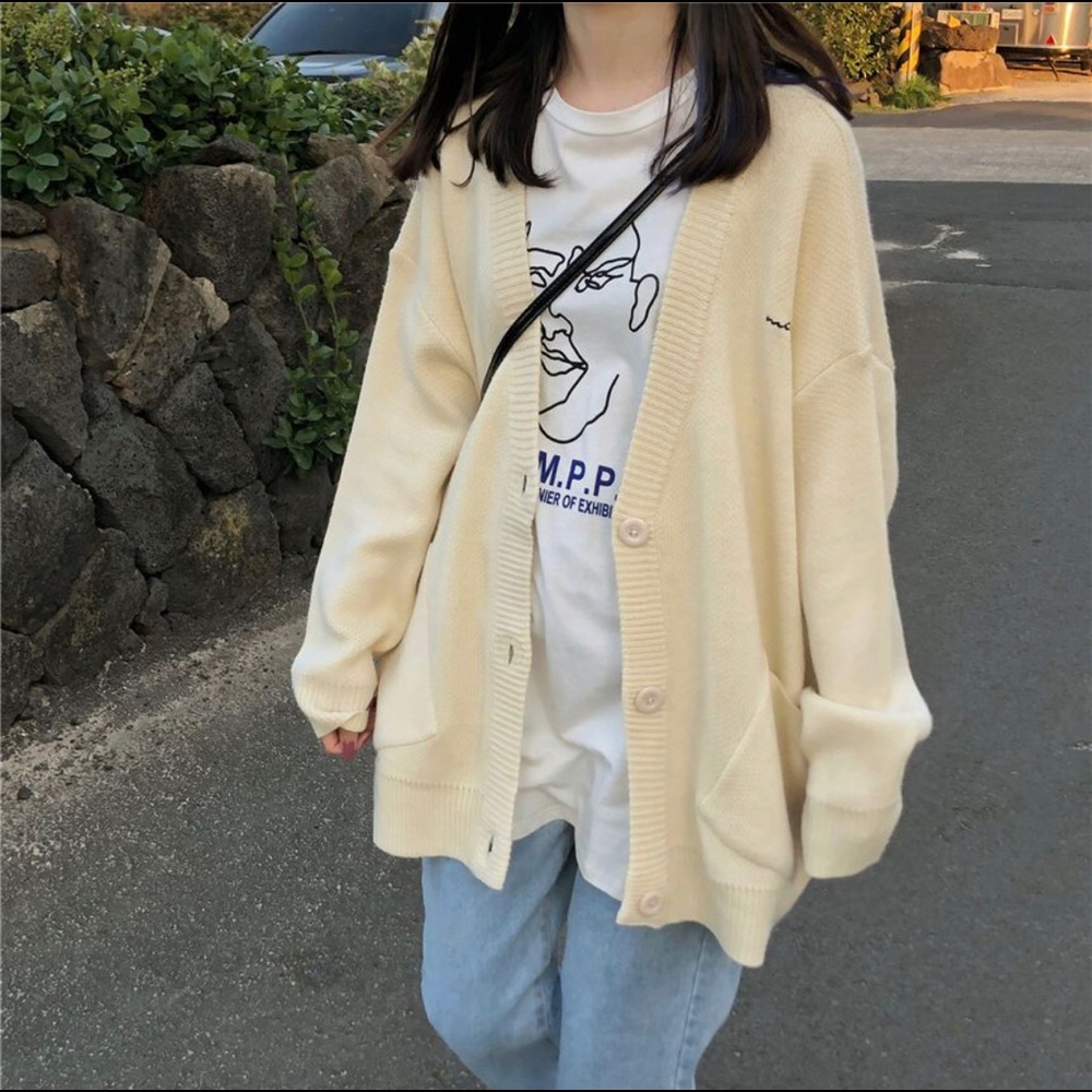 SOLD ‼️YesStyle Embroidered Cardigan in white - Picture 2 of 7